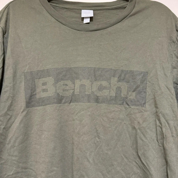 Men’s Bench Brand Army Green Graphic  Logo Casual T-Short Sleeve Shirt Size: L - Picture 7 of 16